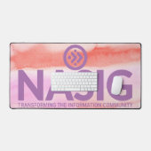 背景のあるロゴデスクパッド デスクマット (キーボード&マウス)