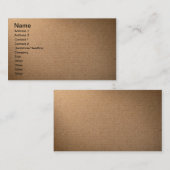 背景のためのブラウンのボール紙の質 名刺 (正面/裏面)