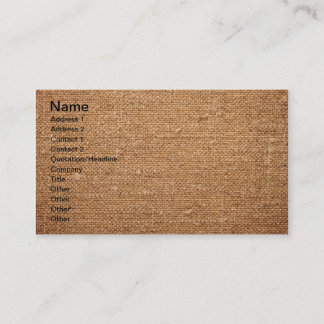 背景のための古い綿のキャンバスの質 名刺