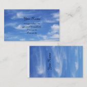 背景のための雲が付いている青空 名刺 (正面/裏面)