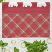 背景のタータンチェック キッチンタオル (折り畳み)