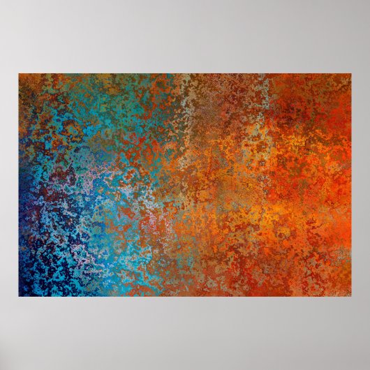 背景のテクスチャさび古い茶色 ポスター (正面)