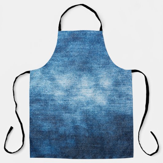 背景のデニ擦り切れたム生地のテクスチャ。ジーンズ エプロン (正面)