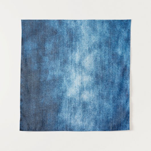 背景のデニ擦り切れたム生地のテクスチャ。ジーンズ タペストリー (正面(横))