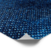 背景のデニ擦り切れたム生地のテクスチャ。ジーンズ ポスター (角)