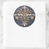 背景のバロックスタイルグランジ要素。 ラウンドシール (バッグ)