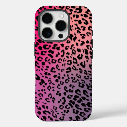 背景のヒョウのパタカラフルーン Case-Mate iPhoneケース (裏面)