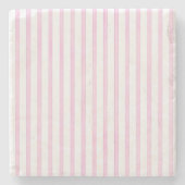 背景のピンクの水彩画は縞で飾ります ストーンコースター (正面)