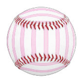 背景のピンクの水色のストライプ 野球ボール (裏面)