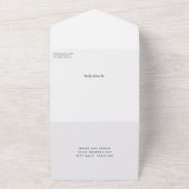 背景のミニマル写結婚真 オールインワン招待状 (外側)