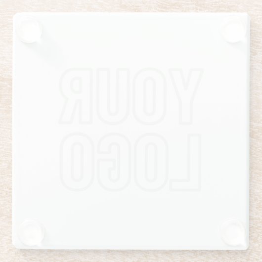 背景のロゴを自動的に明るくする ガラスコースター (裏面)