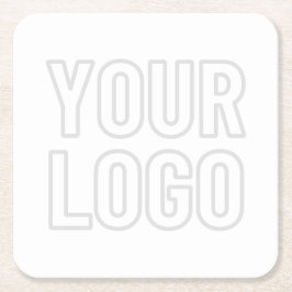背景のロゴを自動的に明るくする スクエアペーパーコースター