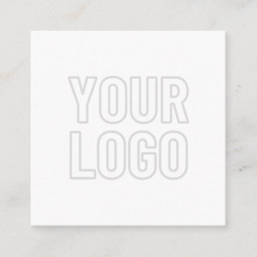 背景のロゴを自動的に明るくする スクエア名刺 (正面)