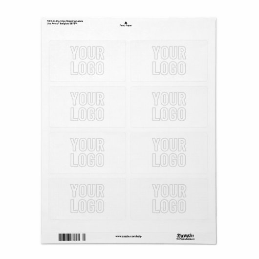 背景のロゴを自動的に明るくする ラベル (フルシート)