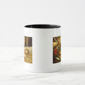 背景の城を持つ3匹のブタ マグカップ (中央)