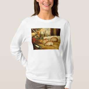 背景の城を持つ3匹のブタ Tシャツ