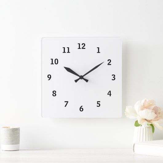 背景の壁時計を追加する スクエア壁時計 (ホーム)