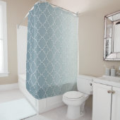 背景の変更シェーディングされたクローバーモチーフパターン シャワーカーテン (インサイチュ)