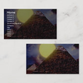 背景の太陽が付いているエジプトのピラミッド 名刺 (正面/裏面)