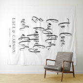 背景の後ずっと楽しく笑い結婚を愛する タペストリー (インサイチュ(横))