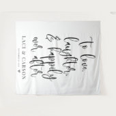 背景の後ずっと楽しく笑い結婚を愛する タペストリー (正面(横))