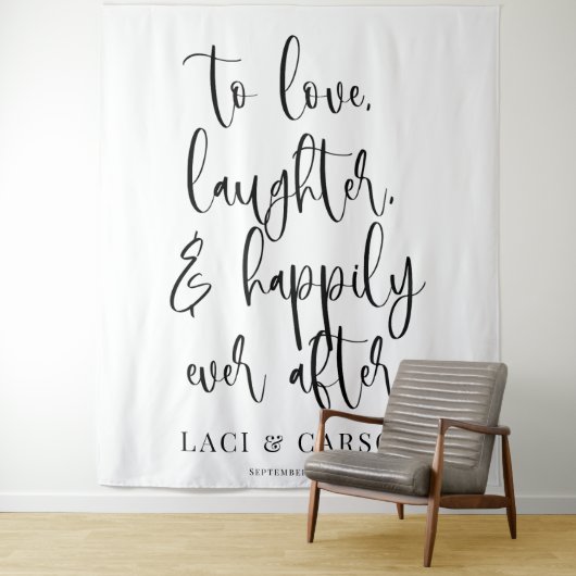 背景の後ずっと楽しく笑い結婚を愛する タペストリー (インサイチュ)