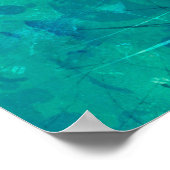 背景の水の絵画色 ポスター (角)