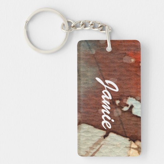 背景の水彩画5 キーホルダー (正面)