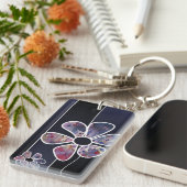 背景の水彩画 キーホルダー (正面右)