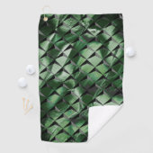 背景の濃い緑のイメージと3Dマスをミックス ゴルフタオル (インサイチュ)