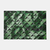 背景の濃い緑のイメージと3Dマスをミックス ドアマット (正面)