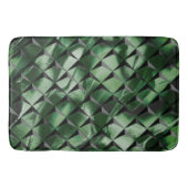 背景の濃い緑のイメージと3Dマスをミックス バスマット (正面)