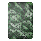 背景の濃い緑のイメージと3Dマスをミックス バスマット (正面縦)