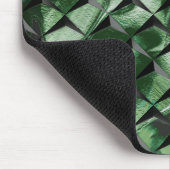 背景の濃い緑のイメージと3Dマスをミックス マウスパッド (コーナー)