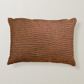 背景の生地、革、皮としての茶色の革 アクセントクッション (裏面)