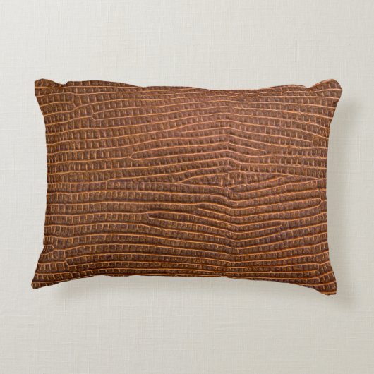 背景の生地、革、皮としての茶色の革 アクセントクッション (裏面)