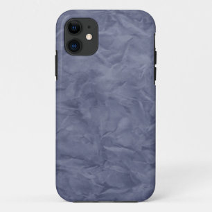 背景の紙の質感 - 汚れた青 iPhone 11 ケース