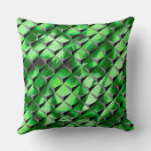 背景の緑がかったテクスチャと3D正方形を混ぜる クッション (裏面)