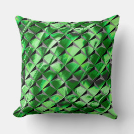 背景の緑がかったテクスチャと3D正方形を混ぜる クッション