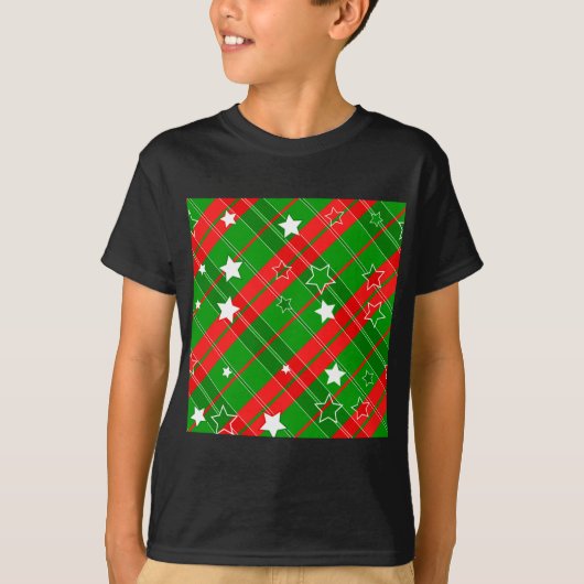 背景の背景クリスマスパターン Tシャツ (正面)