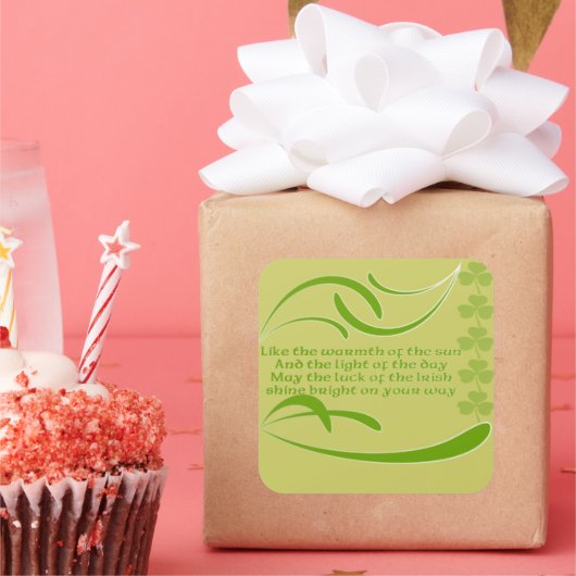 背景の色を変更する – アイリッシュ賛美ズ スクエアシール (パーティー)