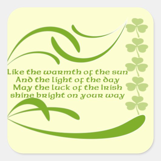 背景の色を変更する – アイリッシュ賛美ズ スクエアシール (正面)