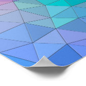 背景の色を混ぜた三角形パターン。 abs ポスター (角)