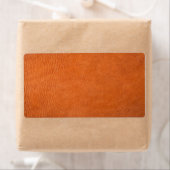 背景の茶色のレザーテクスチャ ラベル (インサイチュ)