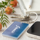 背景の質の水彩画の紙3 キーホルダー (正面右)