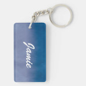 背景の質の水彩画の紙3 キーホルダー (裏面)