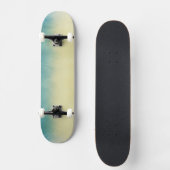 背景の質の水彩画の紙 スケートボード (正面)
