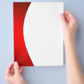 背景の赤と白色 チラシ (手)