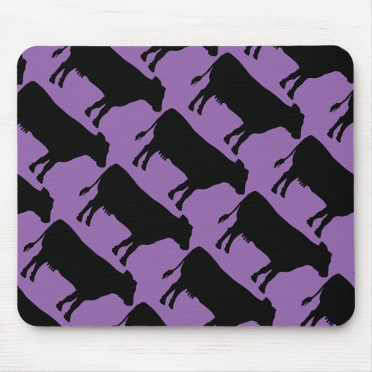 背景の黒い牛の変更 マウスパッド (正面)