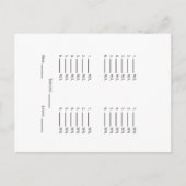 背景のBuncoあなたのシートを加えて下さい インビテーションポストカード (正面)